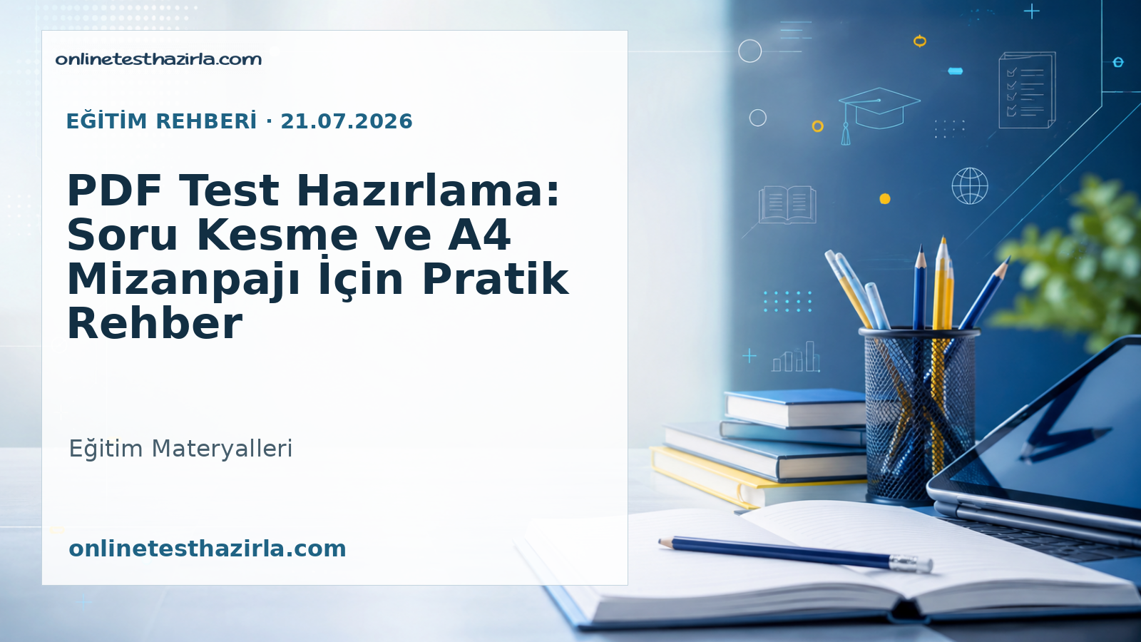 PDF Test Hazırlama: Soru Kesme ve A4 Mizanpajı İçin Pratik Rehber